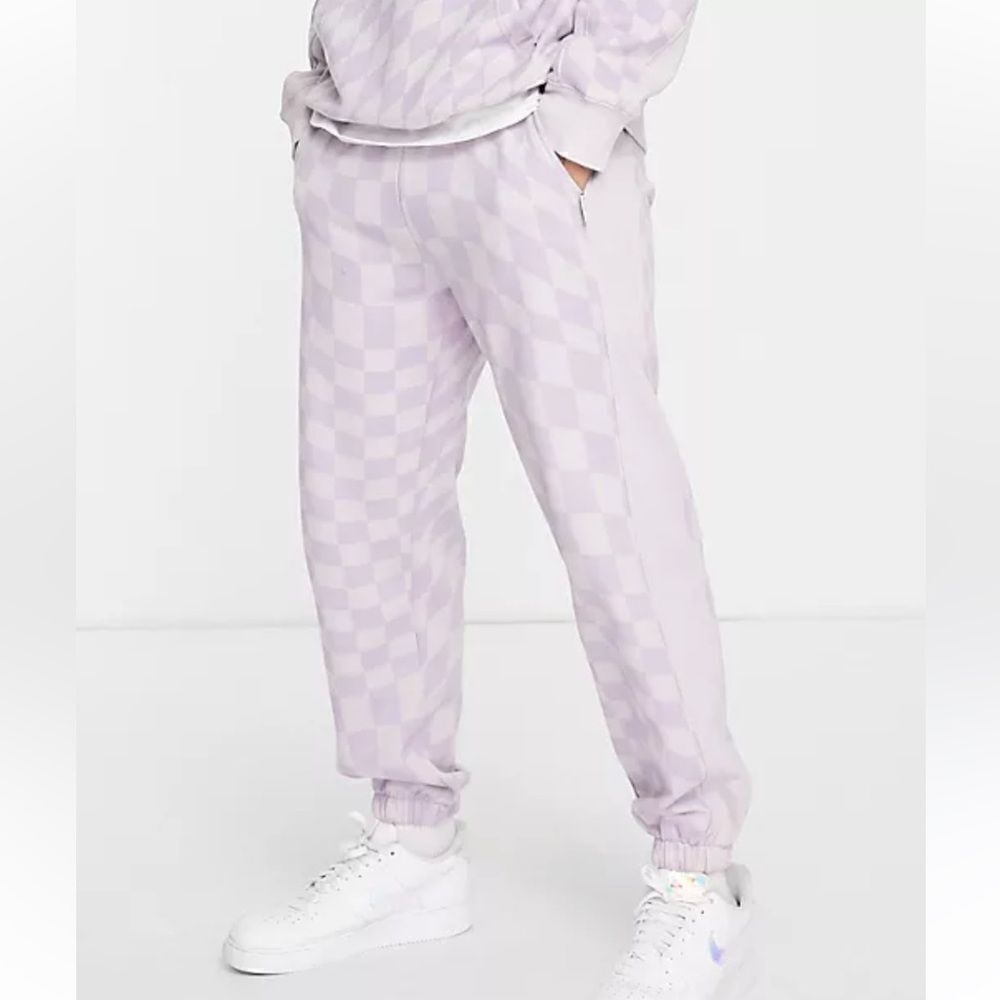 Topman oversized checkerboard print sweatpants